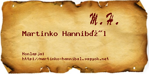 Martinko Hannibál névjegykártya